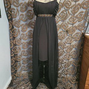 Women's Hi-Low Evening Dress  Black & Copper